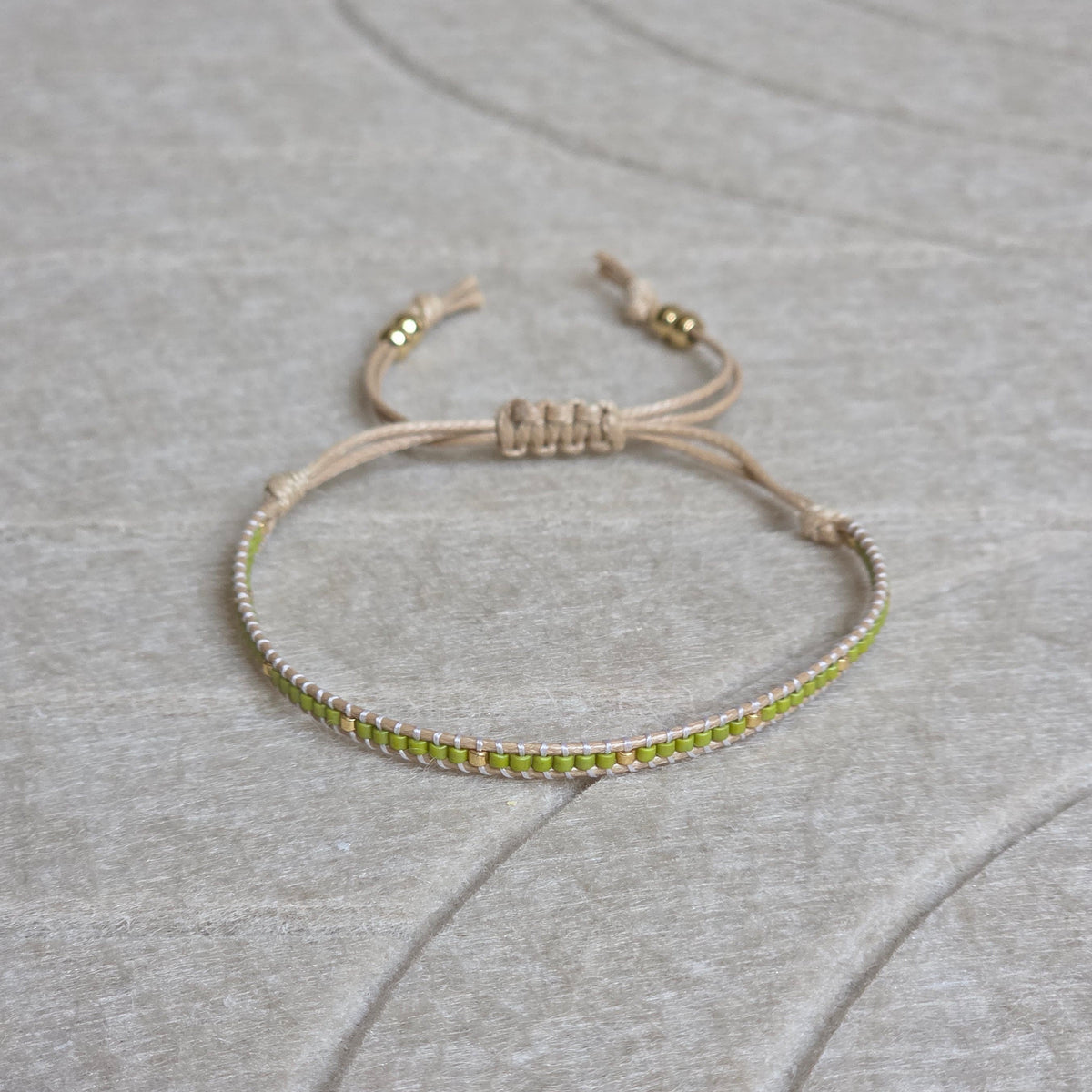 Armband groen goud handgemaakt